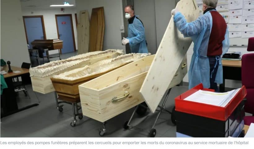 entrepôt dédié à l'accueil des cercueils